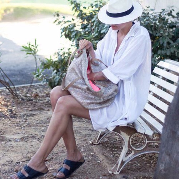 Boyfriend Fit Shirt Dress Long Sleeve Swim Coverup - Picture 3 of 4